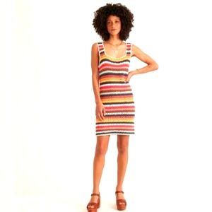 Marine Layer Multicolor Crochet Dress
